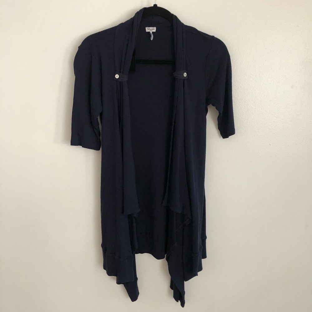 Splendid Midnight Blue Cotton Knitwear Cardigan